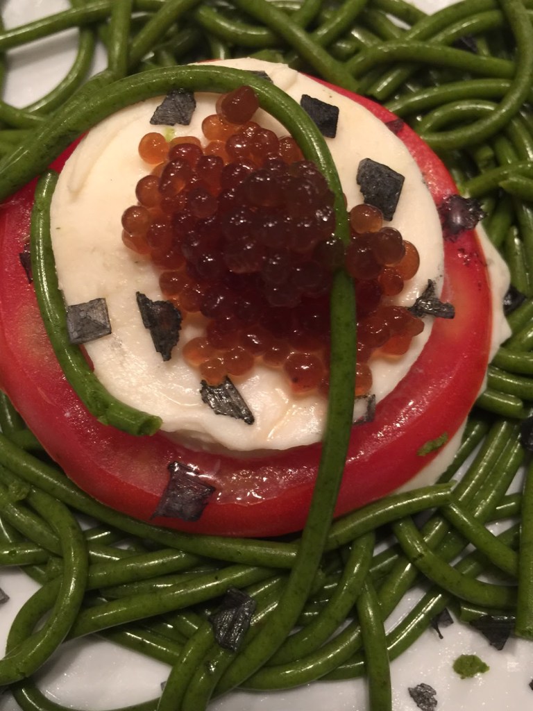 Fig chili balsamic caviar