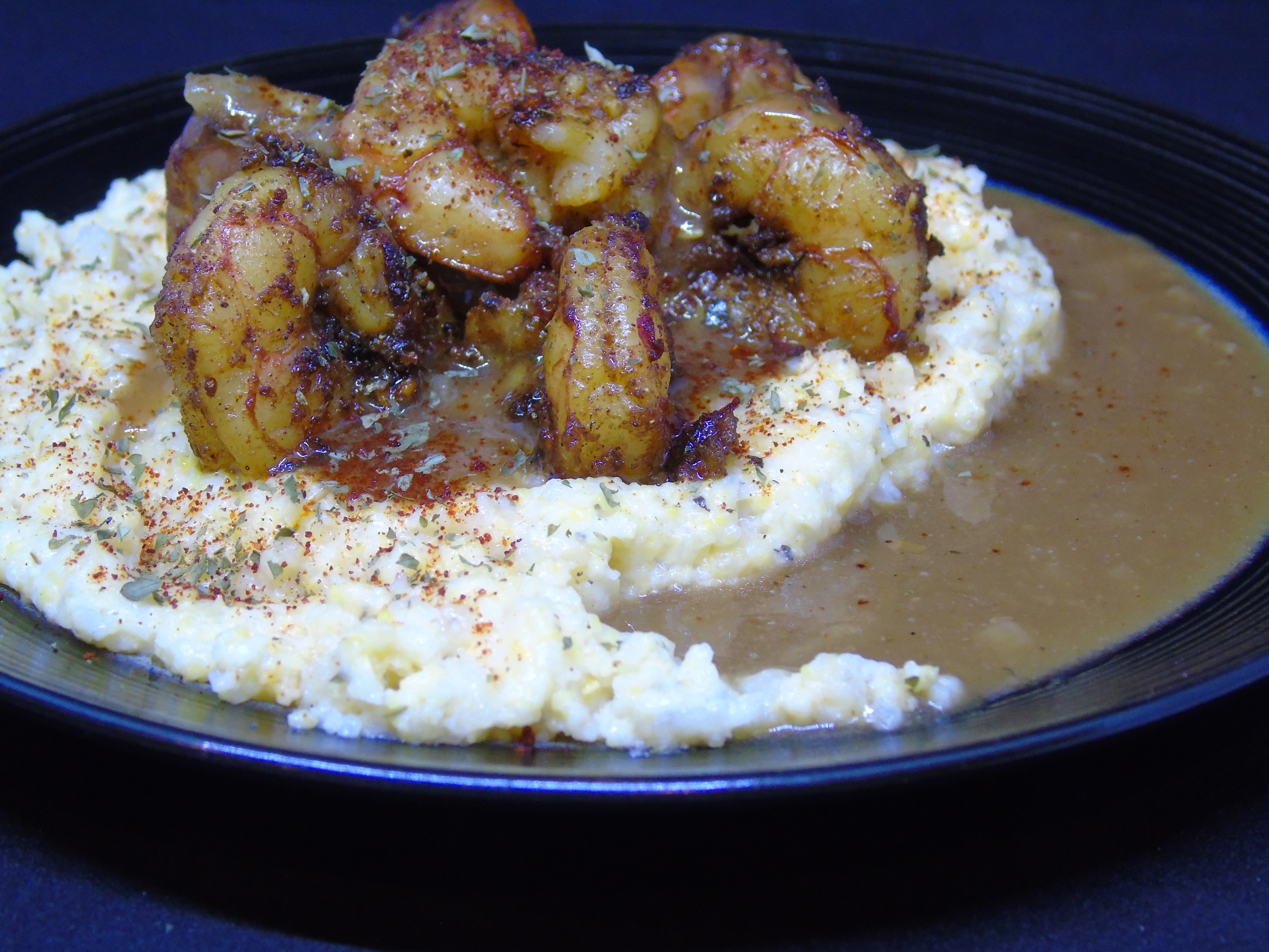 Chang Mai shrimp and polenta